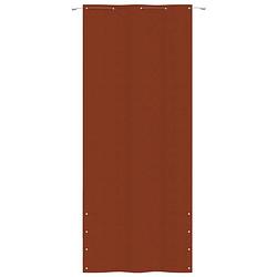 Foto van The living store balkonscherm terracotta 100x240 cm - waterbestendig - uv-bescherming