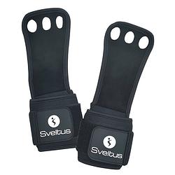 Foto van Sveltus fitness handschoenen leer/neopreen zwart maat l/xl