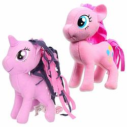 Foto van Set van 2x pluche my little pony speelgoed knuffels pinkie pie en sparkle 13 cm - knuffeldier