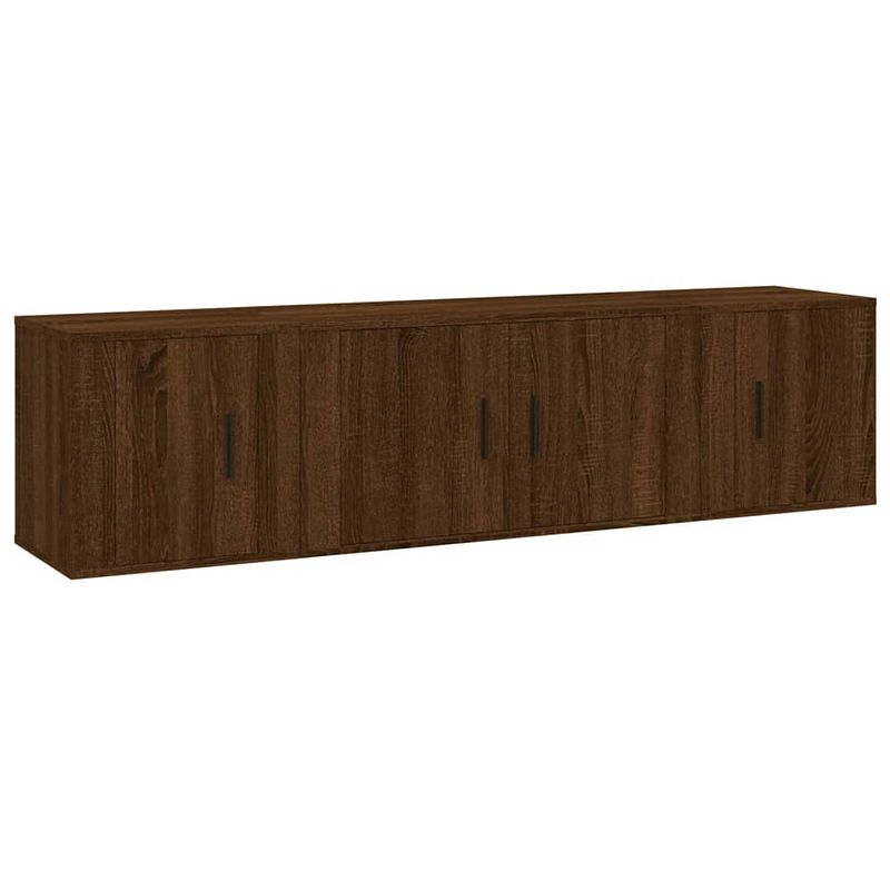 Foto van The living store tv-meubelset - bruineiken - 80 x 34.5 x 40 cm - trendy en praktisch