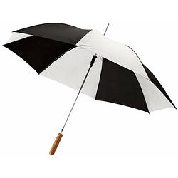 Foto van Automatische paraplu zwart/wit 82 cm - paraplu's