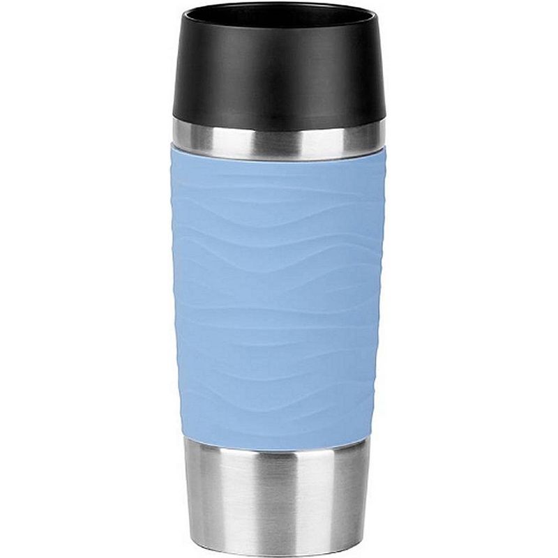 Foto van Emsa thermosbeker travel mug waves blauw 360 ml