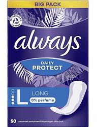Foto van 2+1 gratis | always daily protect long 0% parfum inlegkruisjes 50 stuks aanbieding bij jumbo