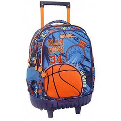 Foto van Trolley rugzak slam dunk 34 x 45 cm polyester blauw