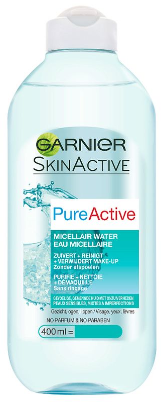Foto van Garnier skinactive pure active micellair water 400ml bij jumbo