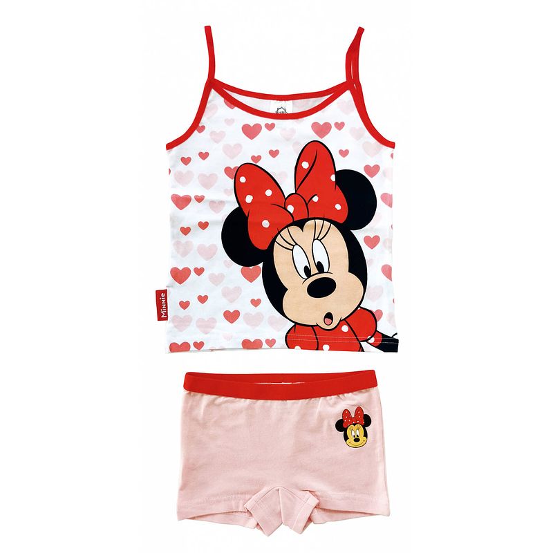 Foto van Disney pyjama minnie mouse meisjes katoen roze maat 4-5 jaar