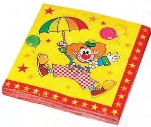 Foto van Servetten 33*33cm clown