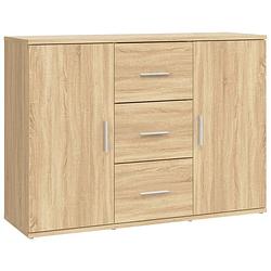 Foto van Vidaxl dressoir 91x29,5x65 cm bewerkt hout sonoma eikenkleurig