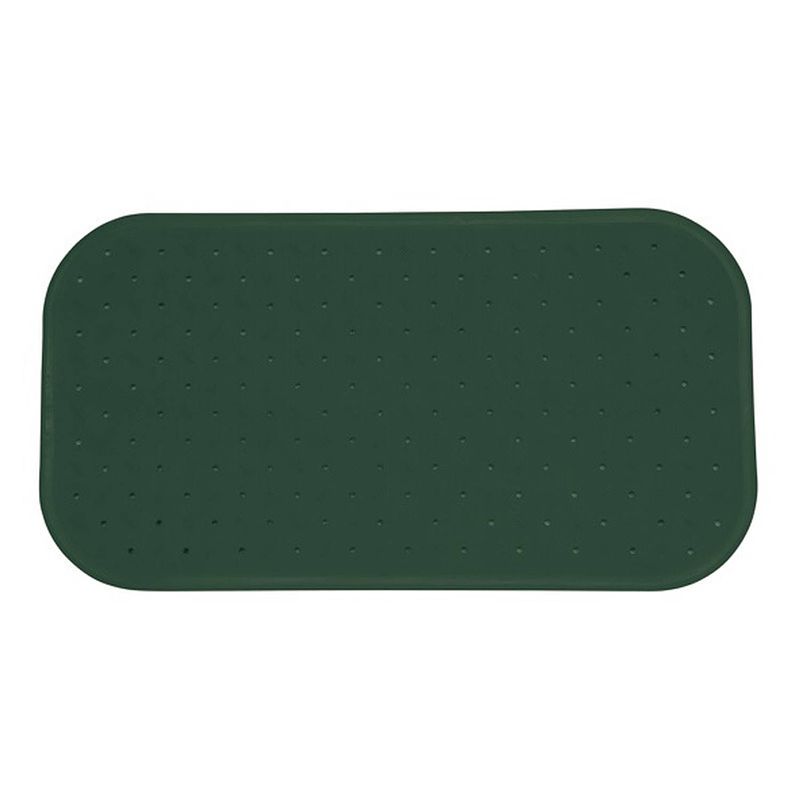 Foto van Msv douche/bad anti-slip mat badkamer - rubber - groen - 36 x 97 cm - badmatjes