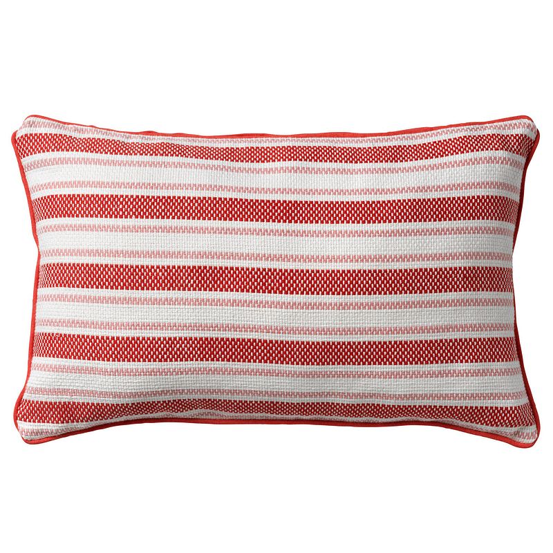 Foto van Dutch decor stripes - kussenhoes van katoen aurora red 30x50 cm - rood - rood