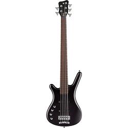 Foto van Warwick rockbass corvette basic 5-string left-handed fretless nirvana black transparent satin linkshandige fretloze bas