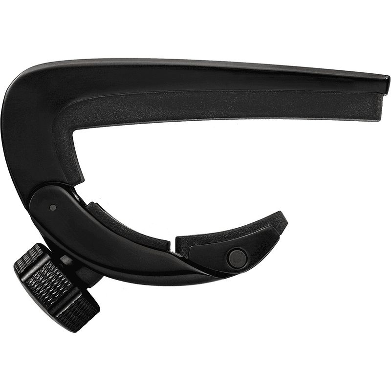 Foto van Dunlop dpcbk pivot capo black voor elektrische en western gitaar