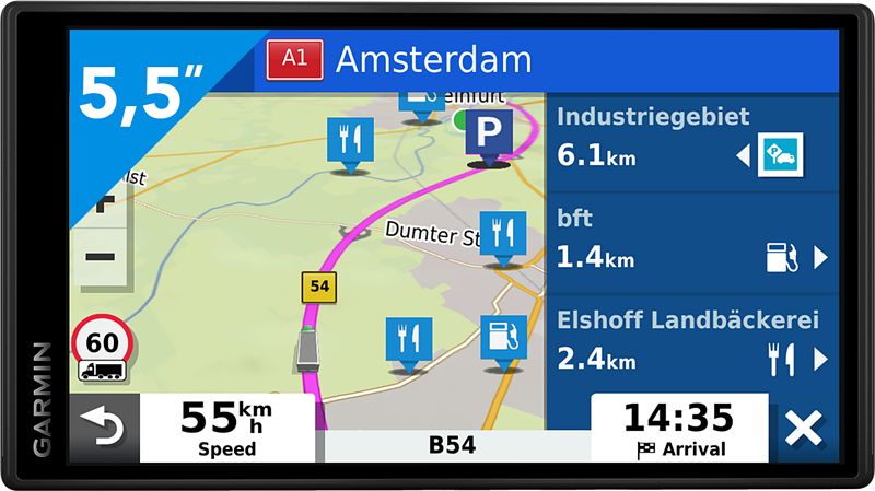 Foto van Garmin dezl lgv500 truck europa