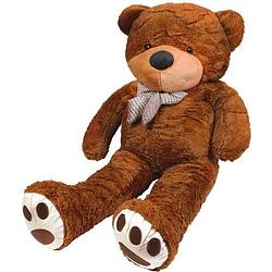 Foto van Aa commerce xxl mega teddybeer - beer knuffel - grote pluche knuffelbeer 130cm