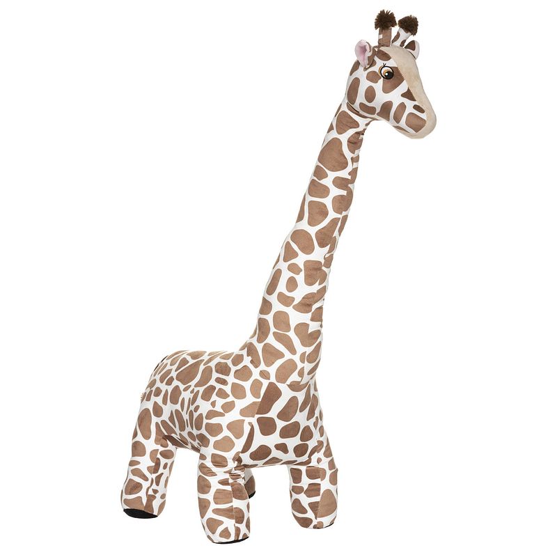 Foto van Giraffe knuffel van zachte pluche - gevlekt patroon - 100 cm - extra groot - knuffeldier