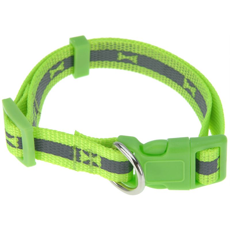 Foto van Dogs collection halsband 25-40 cm nylon grijs/groen