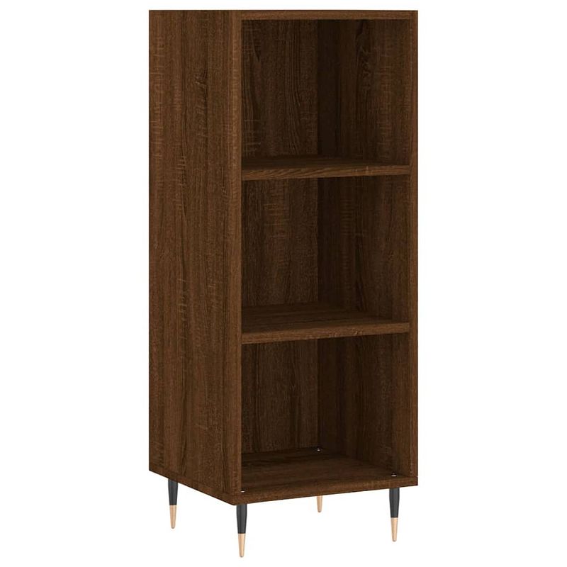 Foto van Vidaxl dressoir 34,5x32,5x90 cm bewerkt hout bruineikenkleurig