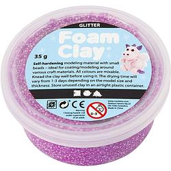 Foto van Foam clay foam clay glitter paars 35 gram