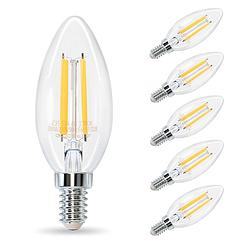 Foto van Aigostar led filament c35 4w - e14 fitting - 2700k - set van 5 stuks