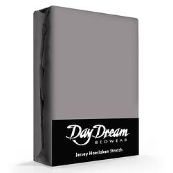 Foto van Day dream jersey hoeslaken donkergrijs-90 x 200 cm