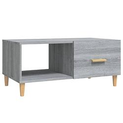 Foto van Vidaxl salontafel 89,5x50x40 cm bewerkt hout grijs sonoma eikenkleurig