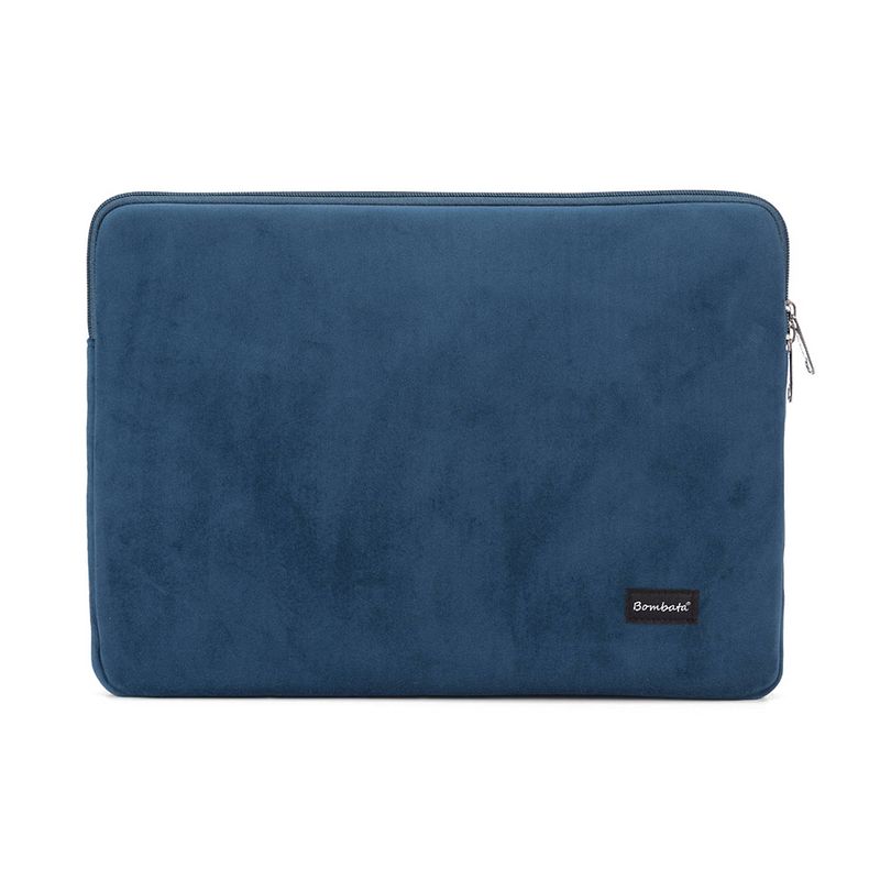 Foto van Bombata universele velvet laptophoes sleeve - 13 inch / 14 inch - jeans blauw