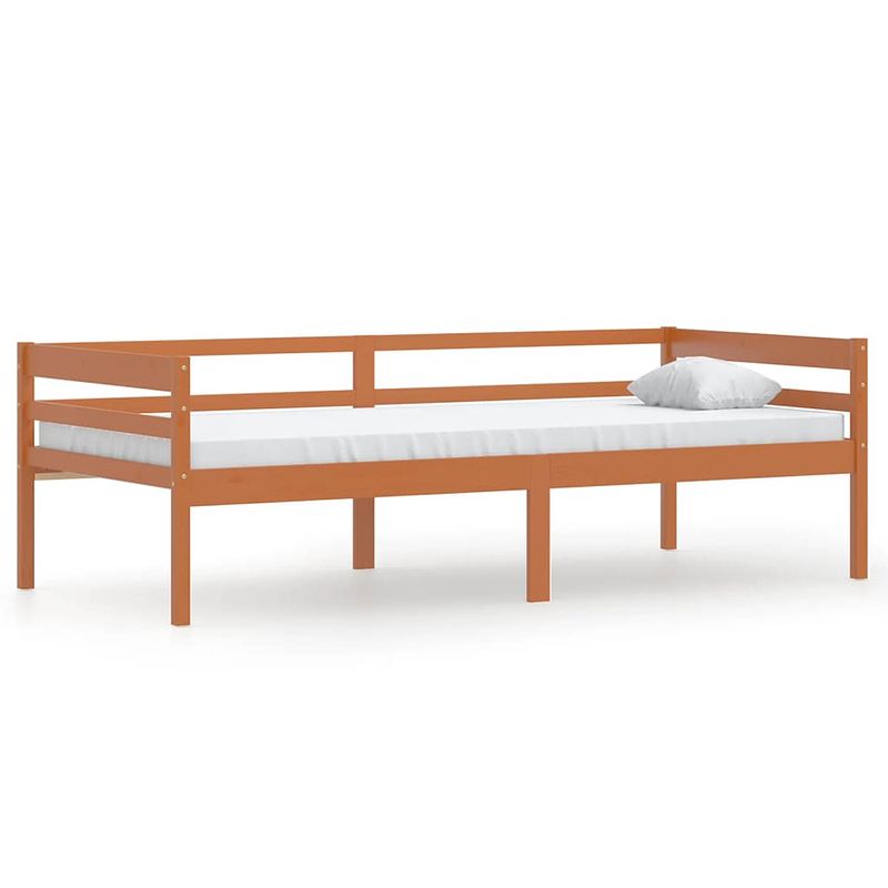 Foto van The living store bed grenenhout 200x90x65 cm - massief - honingbruin