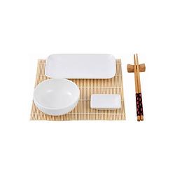 Foto van Sushi-set masterpro q3565 porselein wit bamboe (12 pcs)