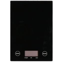 Foto van Digitale keukenweegschaal zwart glas 20 x 14 cm - keukenweegschaal