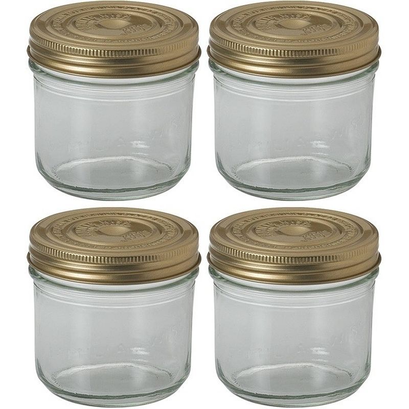 Foto van 4x luchtdichte weckpotten transparant glas 500 ml - weckpotten