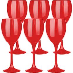 Foto van Glasmark wijnglazen - 12x - red collection - 300 ml - glas - wijnglazen