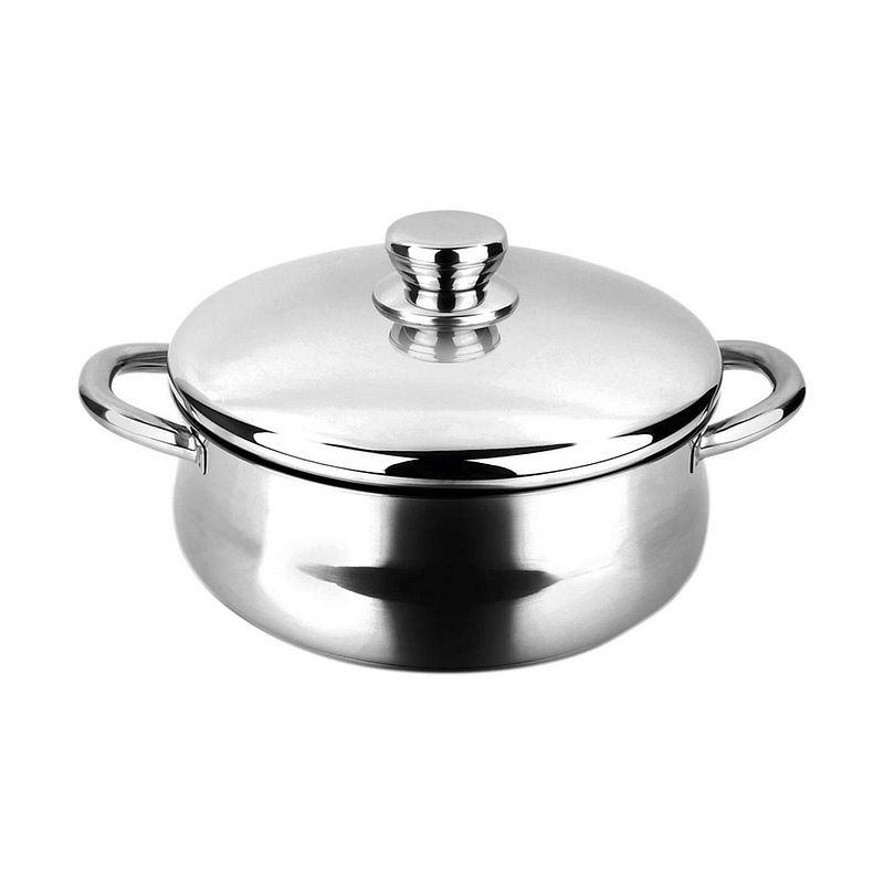 Foto van Kookpot met deksel fagor silverinox roestvrij staal 18/10 verchroomd (ø 24 cm)