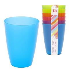 Foto van 6x gekleurde drinkbekers/mokken kunststof 10 cm voor kinderen - drinkbekers