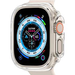Foto van Basey hoes voor apple watch ultra 2 hoesje siliconen case 49 mm - hoesje voor apple watch ultra 2 hoes - transparant