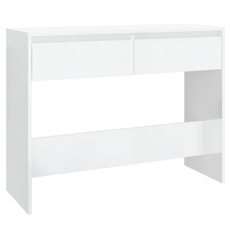 Foto van Vidaxl wandtafel 100x35x76,5 cm spaanplaat hoogglans wit