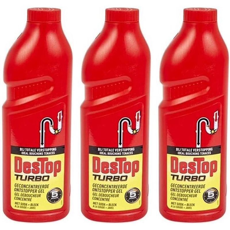 Foto van Destop onstopper turbo - 3 x 1 liter