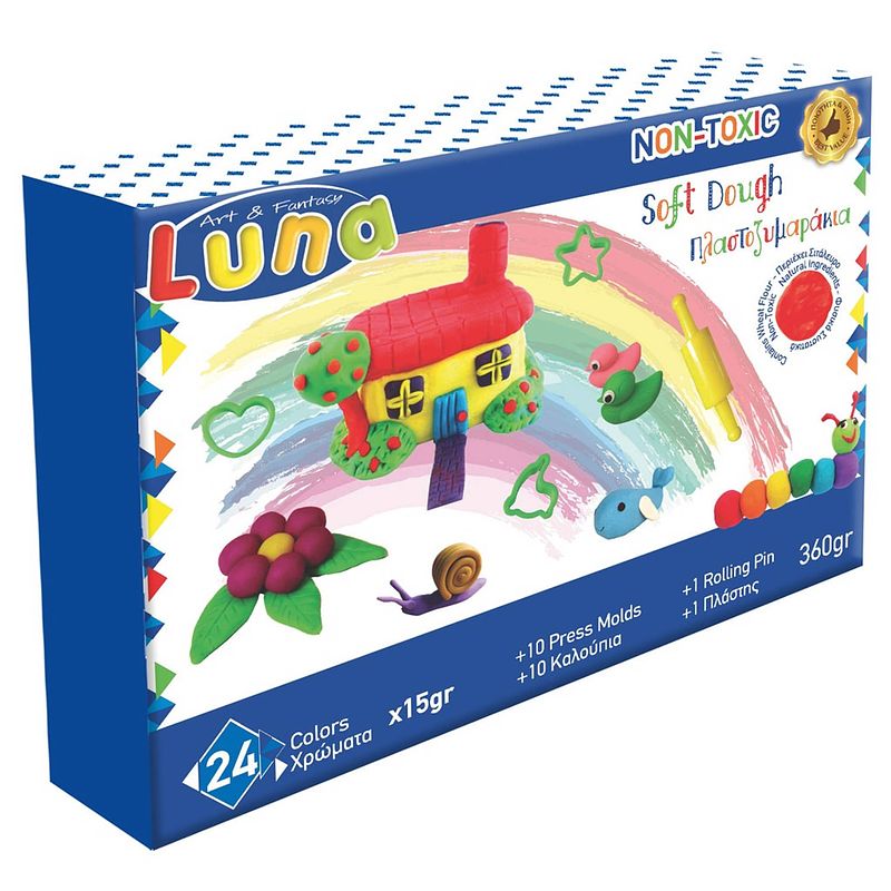 Foto van Luna klei soft dough junior 360 gram 24 stuks