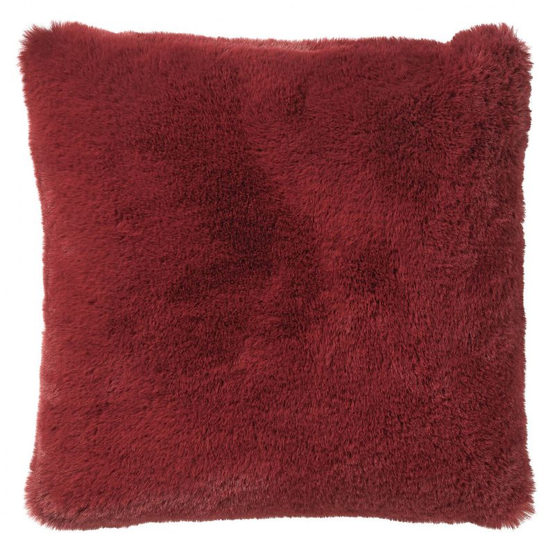 Foto van Dutch decor zaya - sierkussen unikleur merlot 45x45 cm - rood - rood