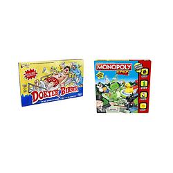 Foto van Spellenbundel - bordspellen - 2 stuks - dokter bibber & monopoly junior