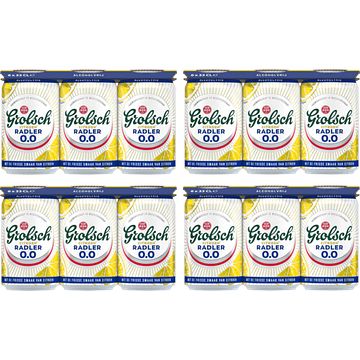 Foto van Grolsch citroen radler bier 0.0 blikken 4 x 6 x 33cl bij jumbo