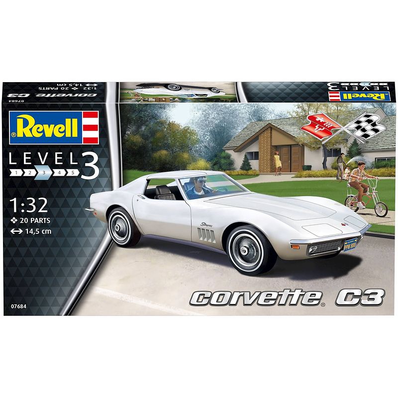 Foto van Corvette c3 revell - schaal 1 -32 - bouwpakket revell voertuigen