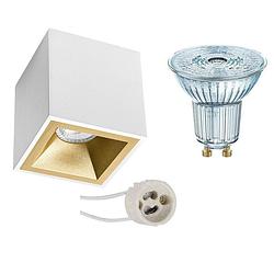 Foto van Opbouwspot set - osram parathom par16 940 36d - pragmi cliron pro - gu10 fitting - dimbaar - opbouw vierkant - mat