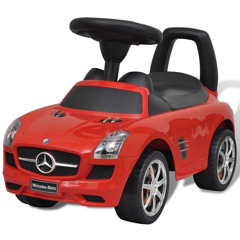 Foto van Mercedes benz loopauto (rood)