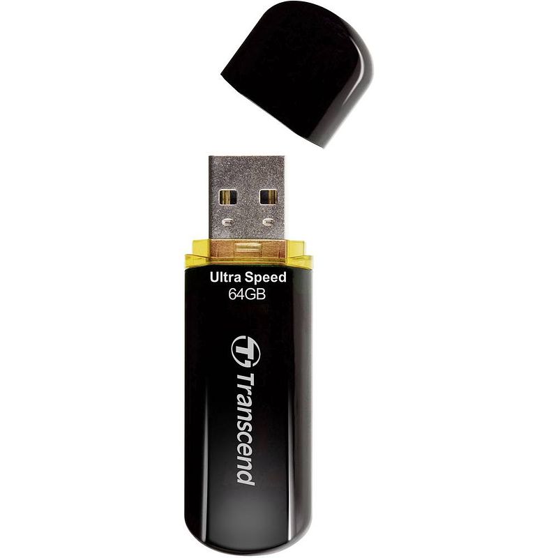 Foto van Transcend jetflash® 600 usb-stick 64 gb usb 2.0 zwart ts64gjf600