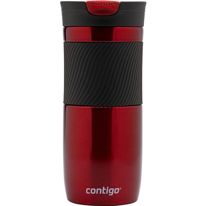 Foto van Contigo drinkfles byron 470 ml rvs bordeaux/zwart