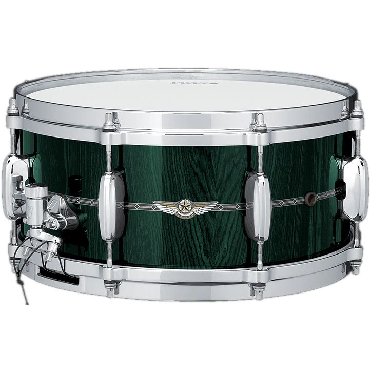 Foto van Tama star tbs1465s-cdkg dark green cordia bubinga 14 x 6.5 inch snaredrum