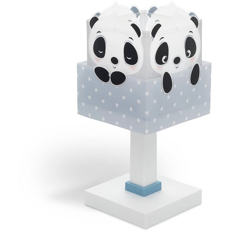 Foto van Dalber tafellamp panda junior 30,5 cm e14 40w blauw/wit