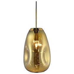 Foto van Leitmotiv hanglamp 22 cm e27 glas 40w goud