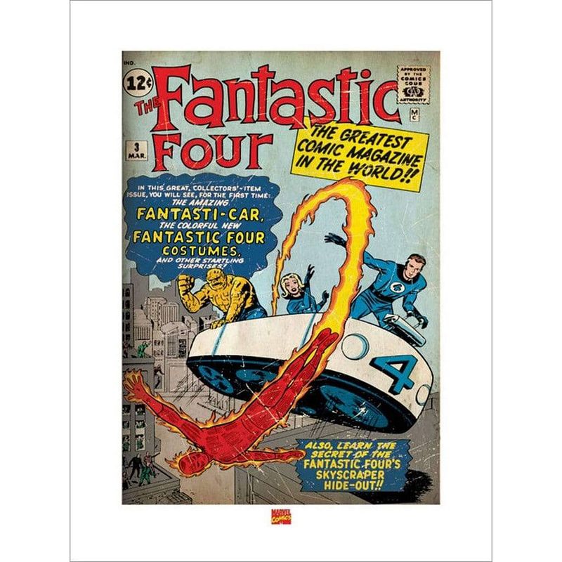 Foto van Pyramid fantastic four cover kunstdruk 60x80cm