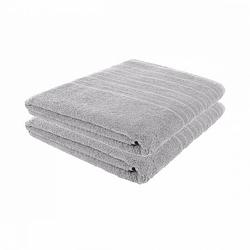Foto van Pure4u luxe hotel handdoek - grijs -2 stuks - 100x150cm - 550 g/m2